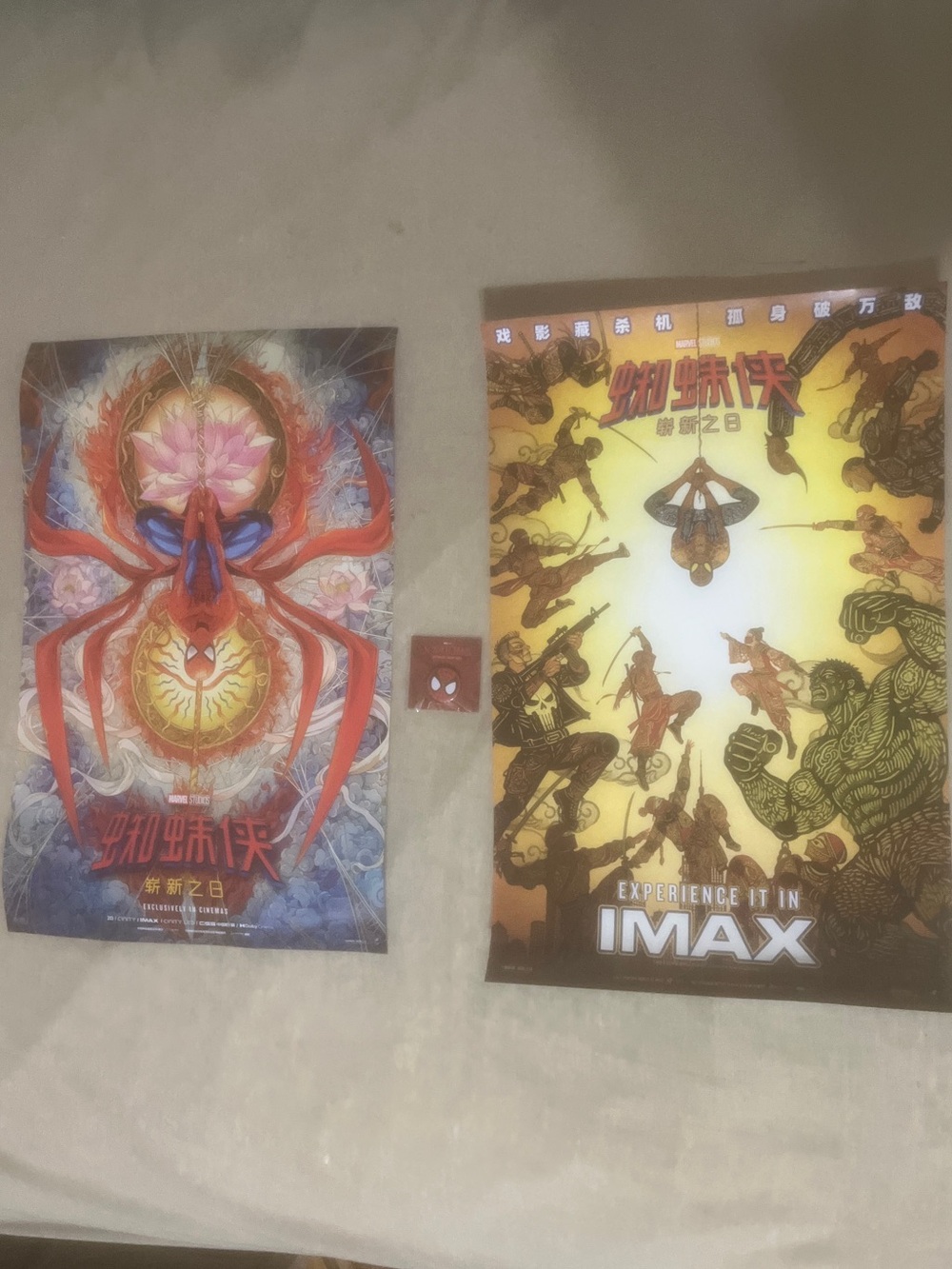 Spiderman 11x17 BRAND NEW Day BOTH Movie Poster & Button Disney marvel sony 2026